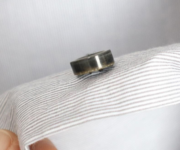 FUJITO(フジト)スナップ ボタンダウンシャツ(チャコールストライプ)