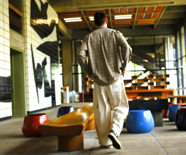 PERS PROJECTS（パース プロジェクト）OLIVER L/S WD FIT SHIRTS（ベージュチェック）