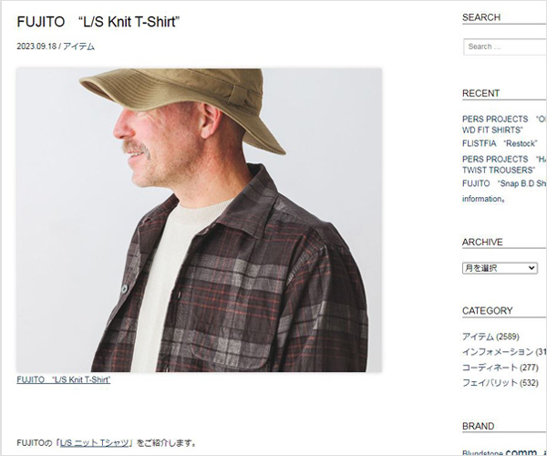 【3rd】FUJITO　“L/S Knit T-Shirt”