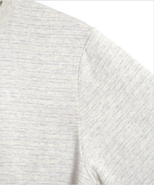 FUJITO（フジト）ボーダー ニットTシャツ（オートミール）