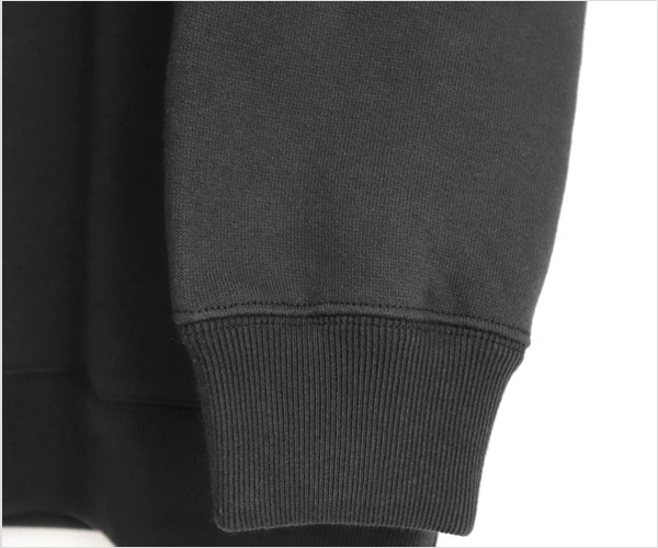 comm. arch.（コム・アーチ）Rec:スパニッシュピマ スウェット プルオーバー（チャコール/Faded Coalmine）