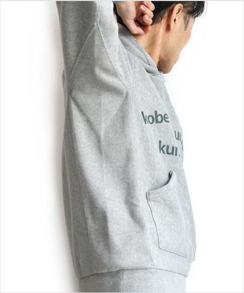 FLISTFIA(フリストフィア)プリント ヴィンテージ サイドリブ フーデッド(グレーメランジ)