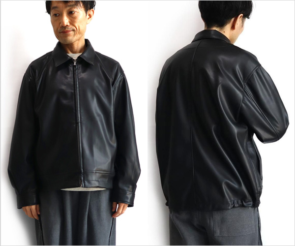 PERS PROJECTS(パース プロジェクト)JENS SHORT BLOUSON “vegan leather”(ブラック)