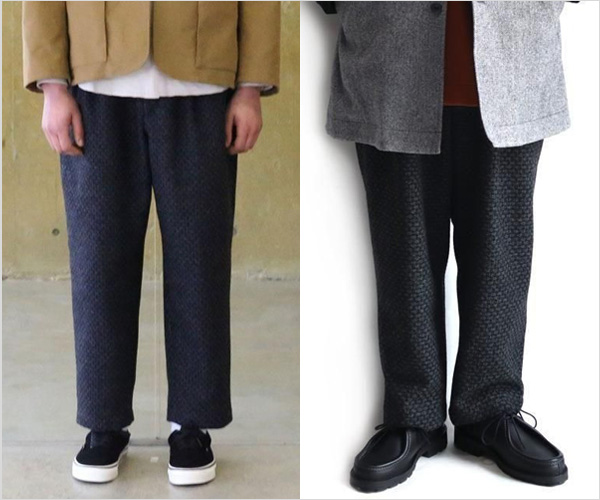 EEL Products（イール プロダクツ）Bumpy pants（チャコール）