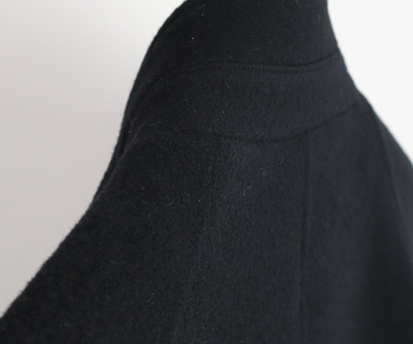 comm. arch.（コム・アーチ）ヴィクトリアンウール ハリントンジャケット（ブラック）