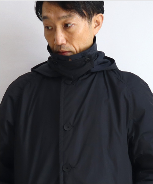 BRENA（ブレナ）リバーシブル オンクルコート（ブラック×ネイビー）