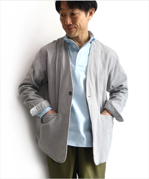 LOLO（ロロ）定番プルオーバーシャツ（サックス）