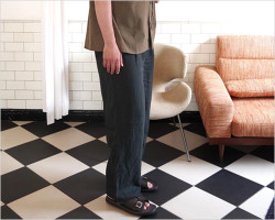 comm. arch.（コム・アーチ）リネン×コットン シャンブレー トラウザーズ（ダークネイビー/Dk.Denim）