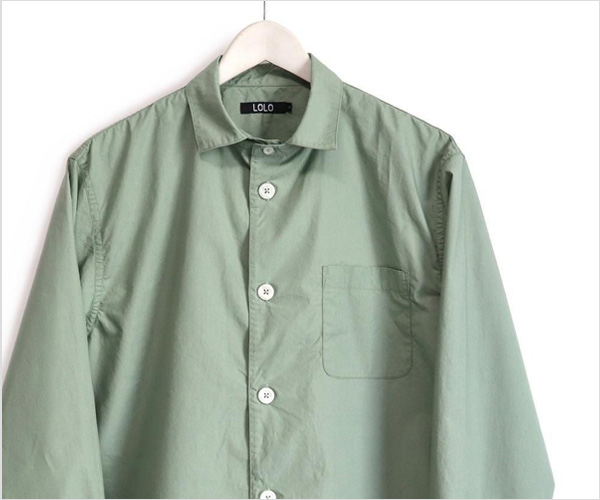 LOLO（ロロ）ニュースタンダードシャツ 春夏バージョン（セージグリーン）