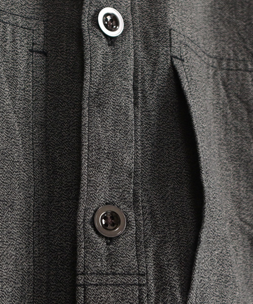 FUJITO（フジト）アーミーシャツ（ミックスブラック）